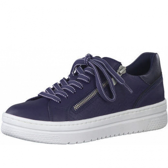 Marco Tozzi Damen Schn?Rer Sneaker In Dunkelblau Marco Tozzi Damen Schn?Rer Sneaker In Dunkelblau