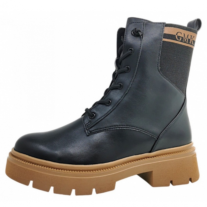 Marco Tozzi Damen Schnürstiefel In Black/Nature 084 Marco Tozzi Damen Schnürstiefel In Black/Nature 084