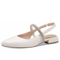 Marco Tozzi Damen Sling Sandalette In Ivory Lack