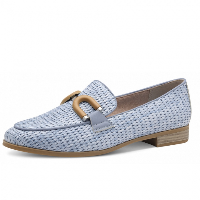 Marco Tozzi Damen Slipper In Blau Marco Tozzi Damen Slipper In Blau