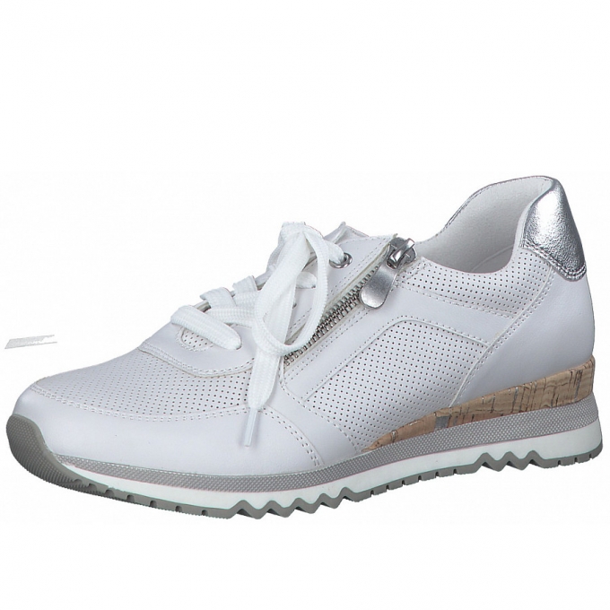 Marco Tozzi Damen Sportlicher Schnürer In Weiss Marco Tozzi Damen Sportlicher Schnürer In Weiss