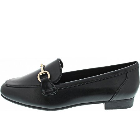 Marco Tozzi Damen Mokassin In Black-Gold Marco Tozzi Damen Mokassin In Black-Gold
