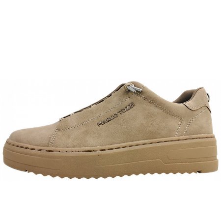 Marco Tozzi Damen Sportlicher Schnürer In Taupe 341
