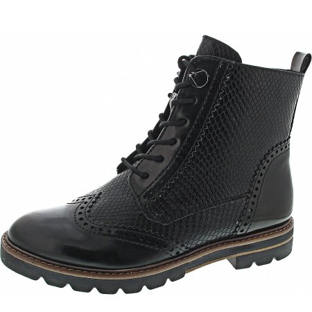Marco Tozzi Damen Schnürstiefelette In Black Comb Marco Tozzi Damen Schnürstiefelette In Black Comb