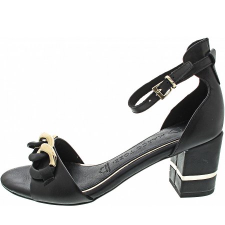 Marco Tozzi Damen Sandalette In Black-Gold Marco Tozzi Damen Sandalette In Black-Gold