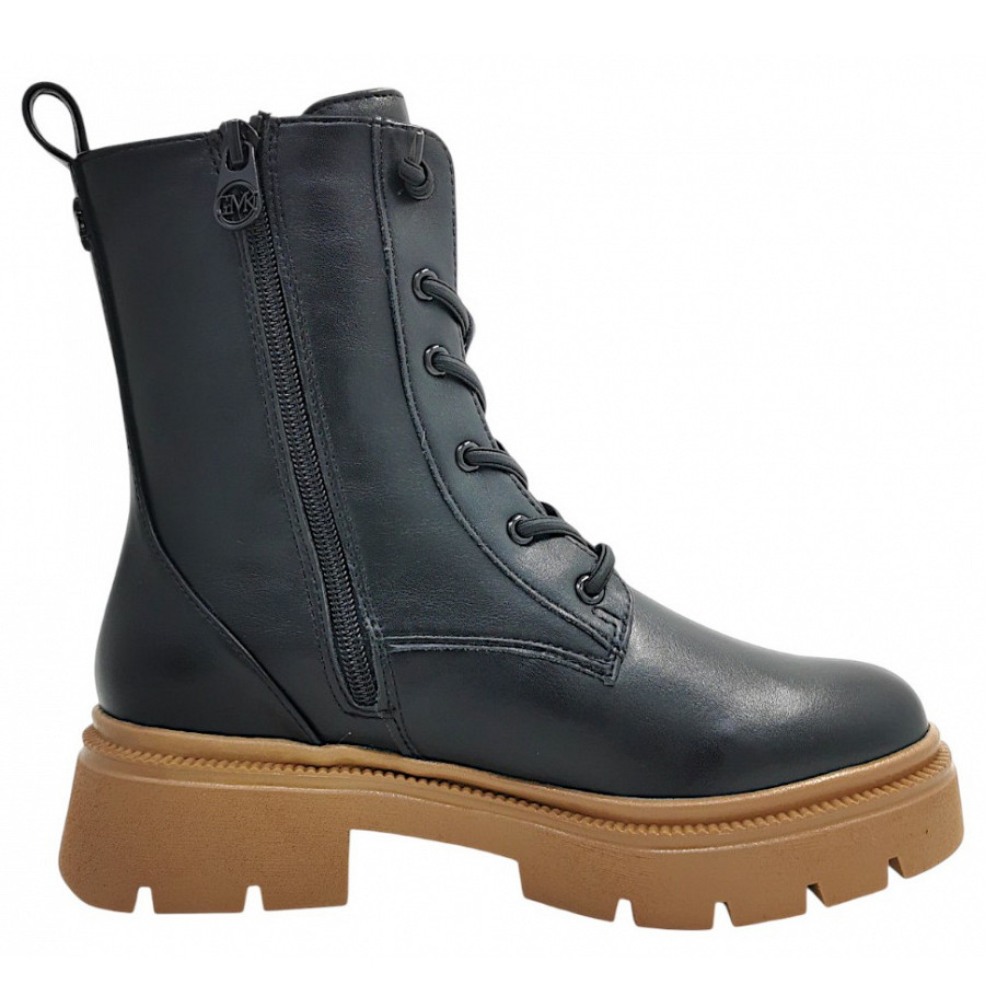 Marco Tozzi Damen Schnürstiefel In Black/Nature 084