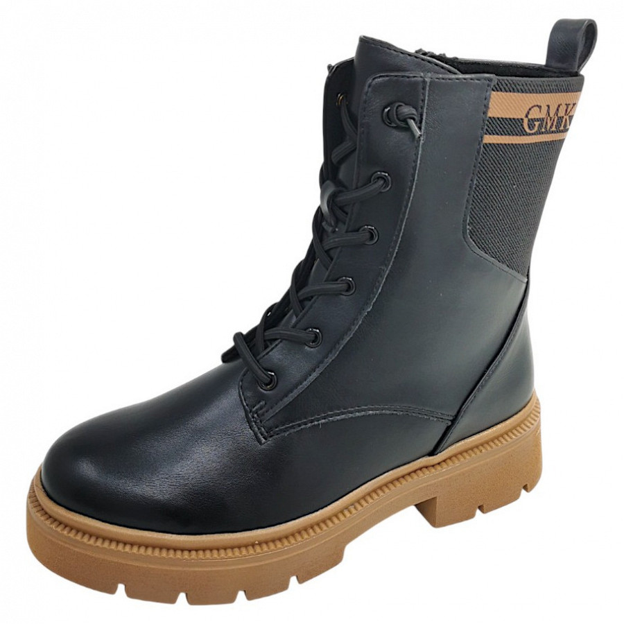 Marco Tozzi Damen Schnürstiefel In Black/Nature 084