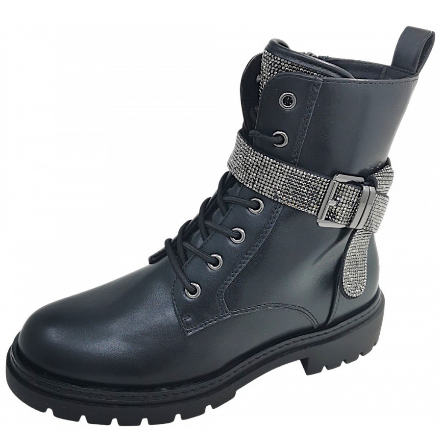 Marco Tozzi Damen Schnürstiefel In Black 001