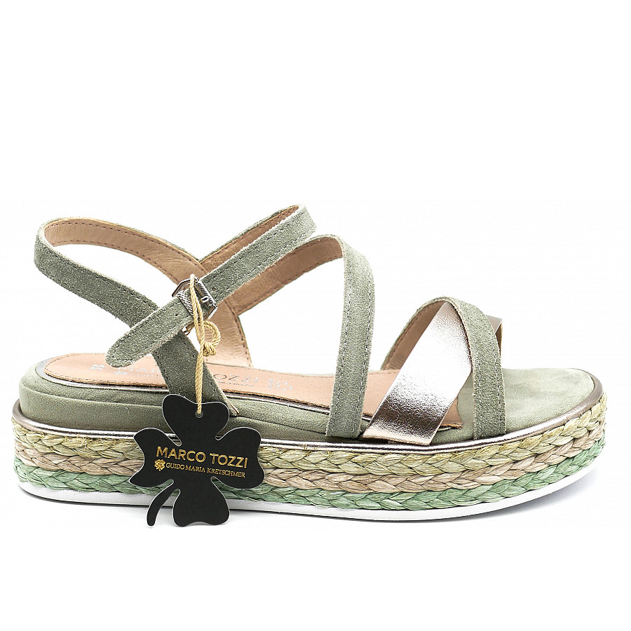 Marco Tozzi Damen Sandalette Sandalette In 7 Moss Comb
