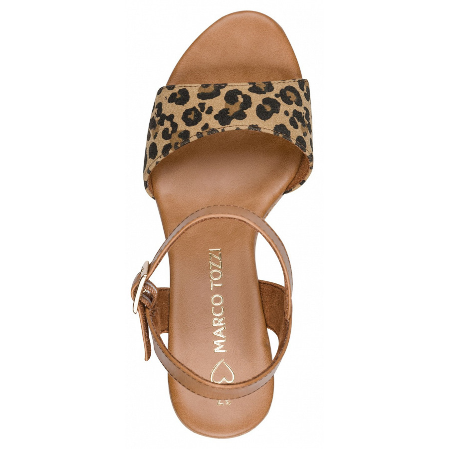 Marco Tozzi Damen Sandalette In Leo Cognac