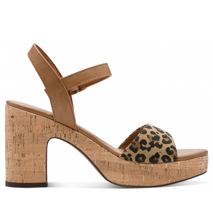 Marco Tozzi Damen Sandalette In Leo Cognac