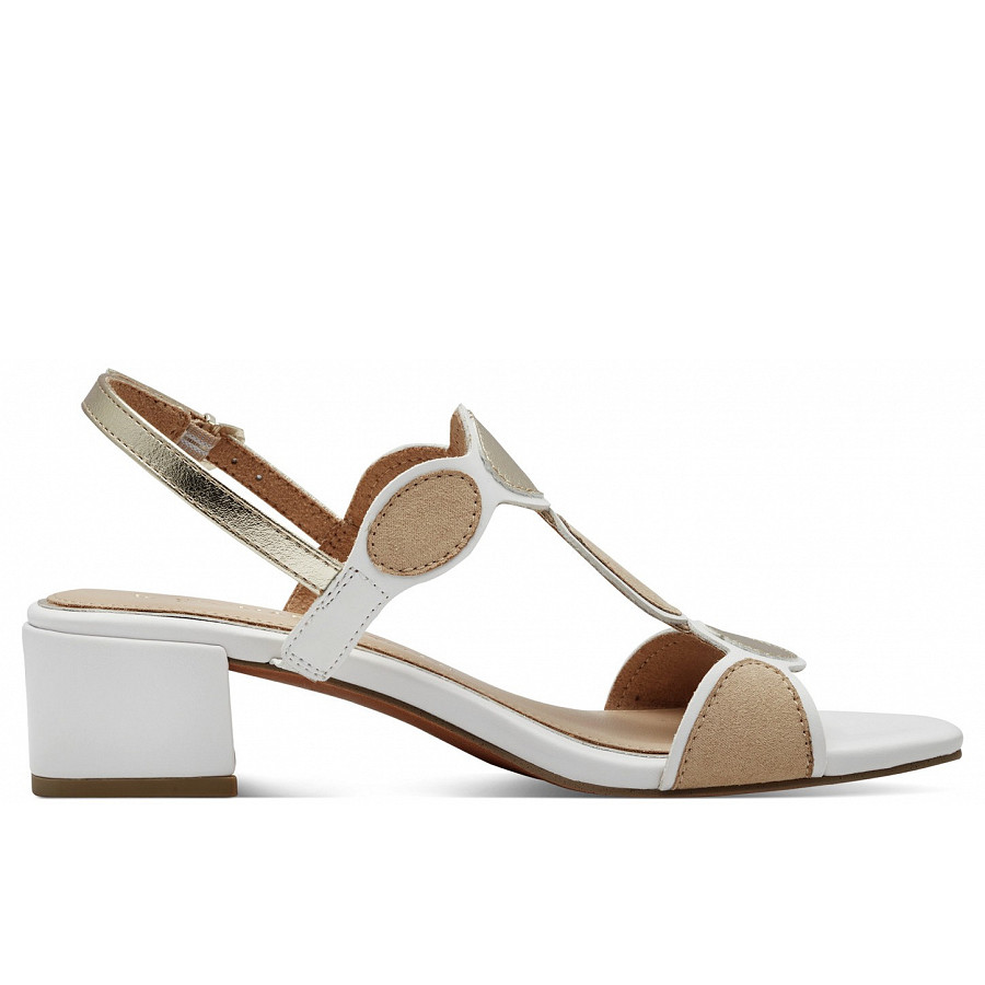 Marco Tozzi Damen Sandalette In White Kombi