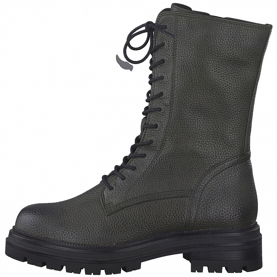 Marco Tozzi Damen Schnürstiefel In Olive