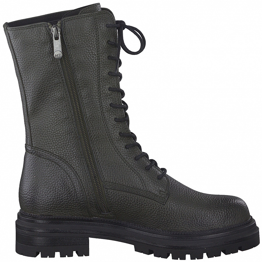 Marco Tozzi Damen Schnürstiefel In Olive