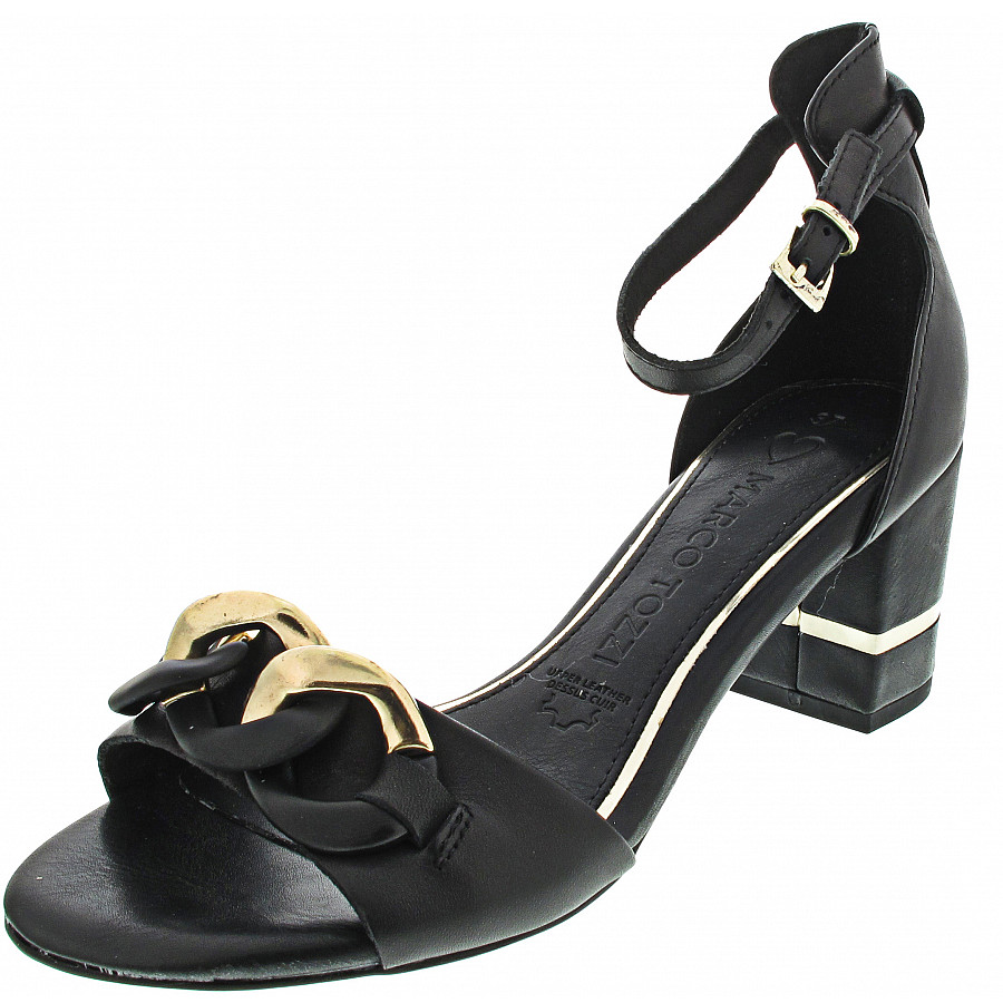 Marco Tozzi Damen Sandalette In Black-Gold