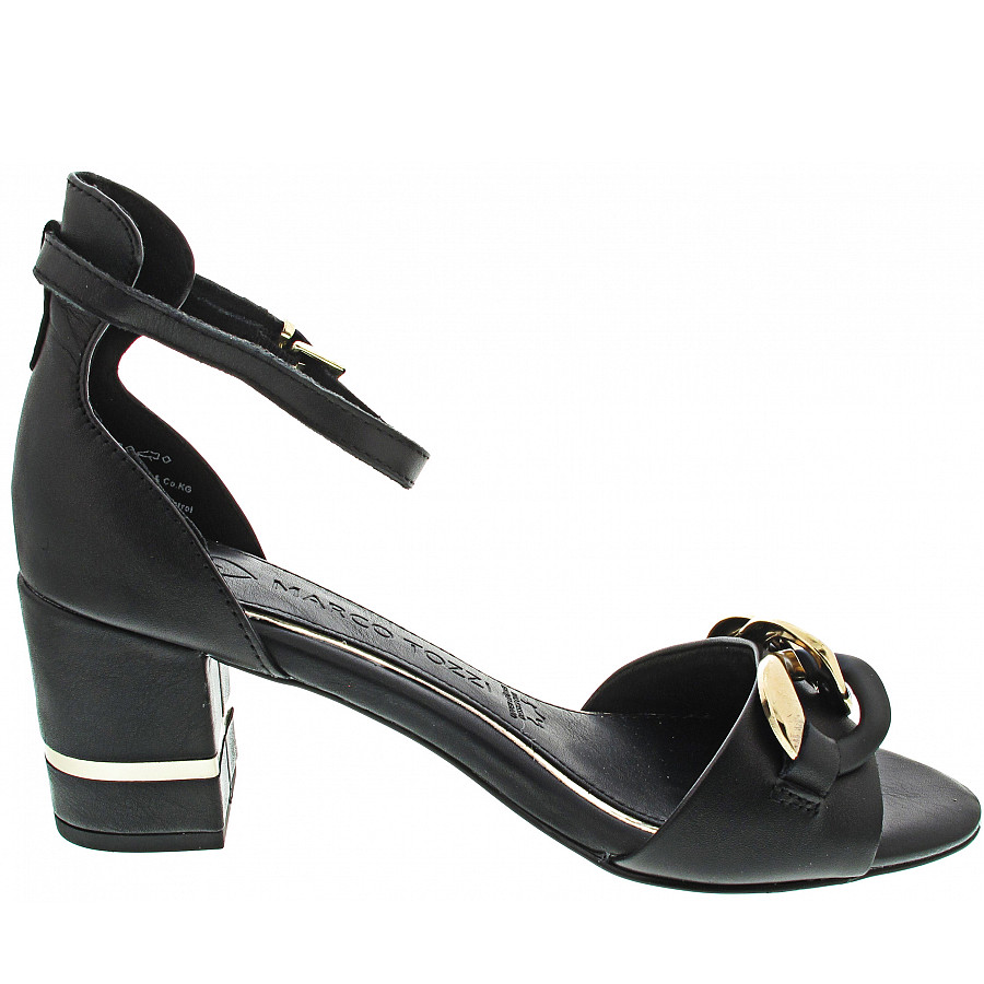 Marco Tozzi Damen Sandalette In Black-Gold