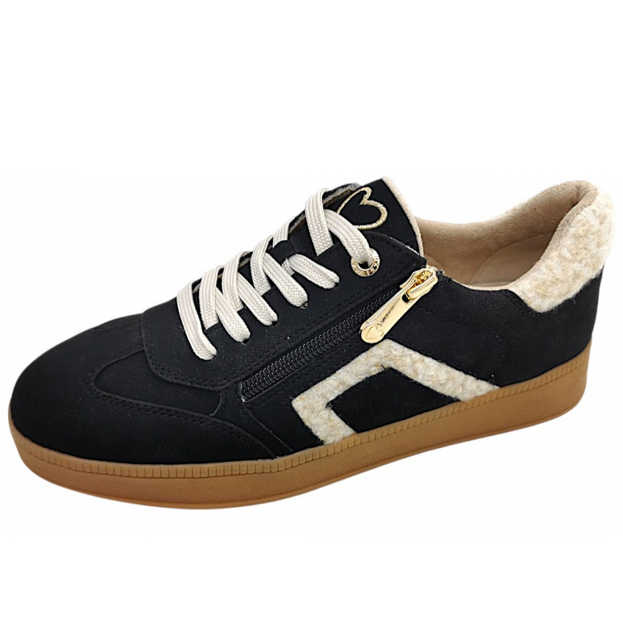 Marco Tozzi Damen Sportlicher Schnürer In Black Comb. 098