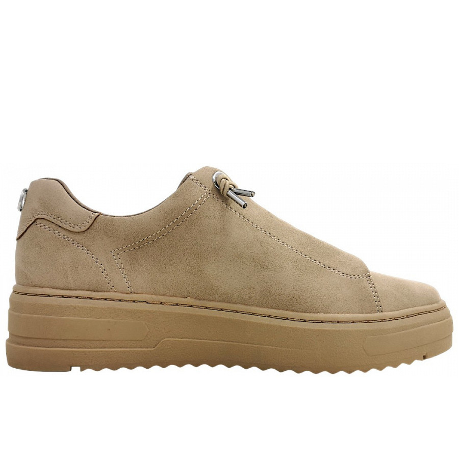 Marco Tozzi Damen Sportlicher Schnürer In Taupe 341