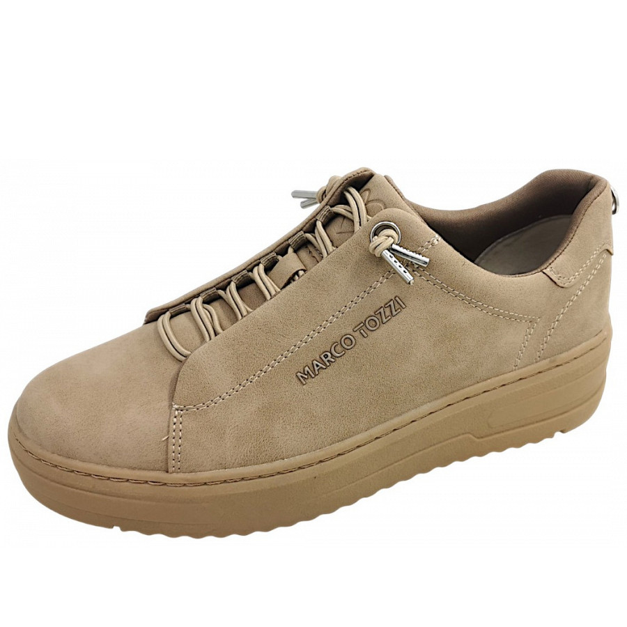 Marco Tozzi Damen Sportlicher Schnürer In Taupe 341