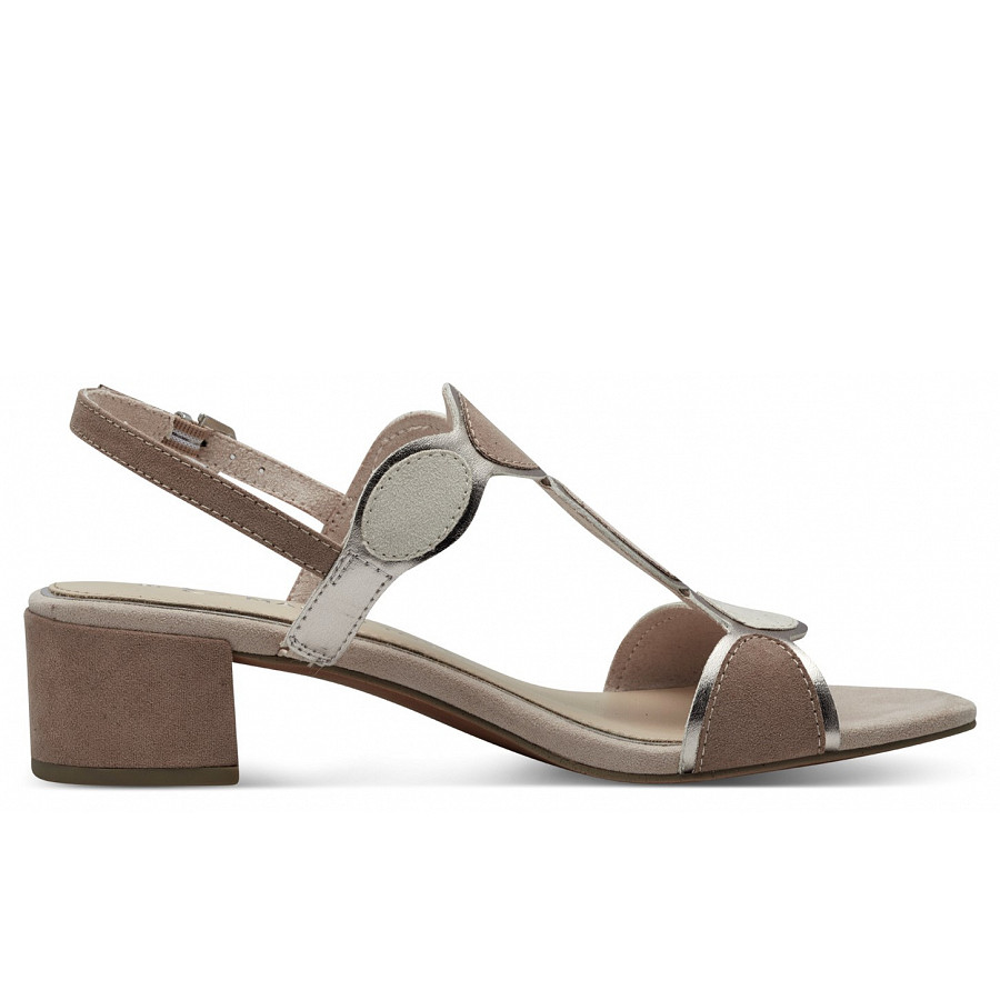 Marco Tozzi Damen Sandalette In Beige Combi