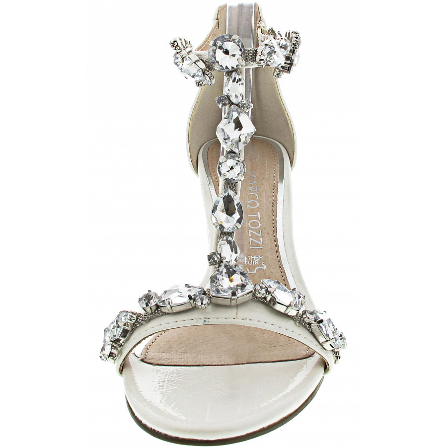 Marco Tozzi Damen Sandalette In Ivory Patent