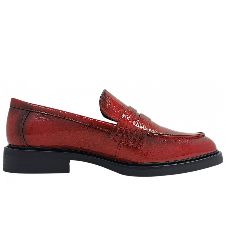 Marco Tozzi Damen Slipper In Dk. Red Patent 566