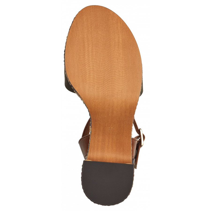 Marco Tozzi Damen Sandalette In Khaki Kombi