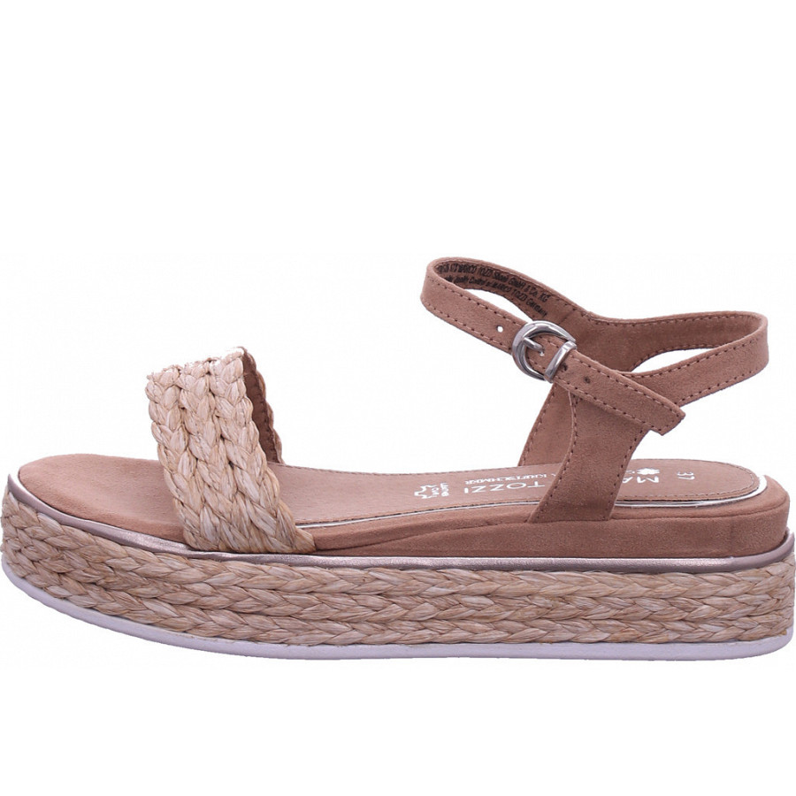 Marco Tozzi Damen Damen Sandalette Sandalette In Hell Braun
