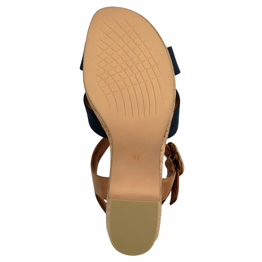 Marco Tozzi Damen Sandalette In Navy Kombi