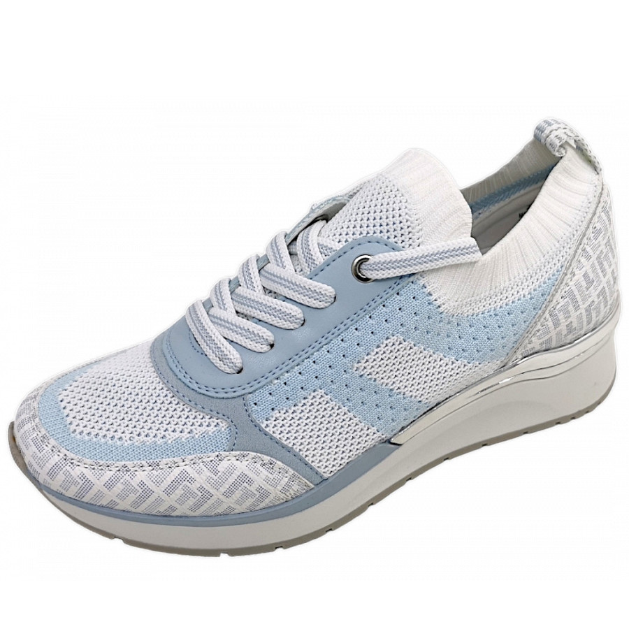 Marco Tozzi Damen Schnürer In 876 Lt Blue Comb.