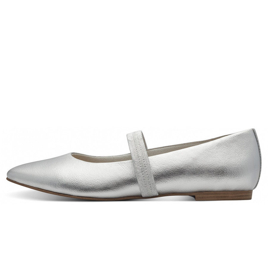 Marco Tozzi Damen Ballerina In Silver